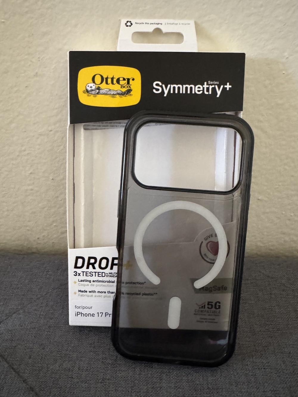 OtterBox Symmetry+ Clear and Black Case For iPhone 17 Pro
